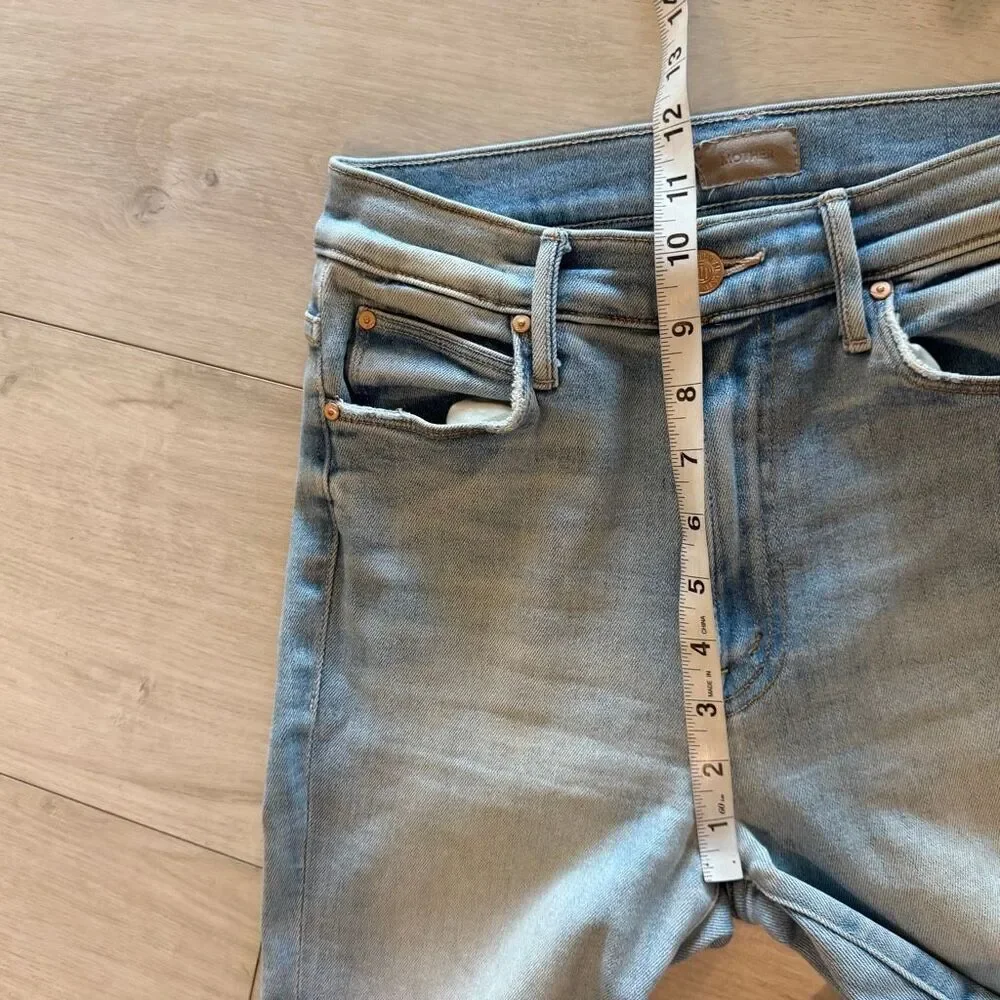Mother the stunner zip ankle step chew woman jeans size 27